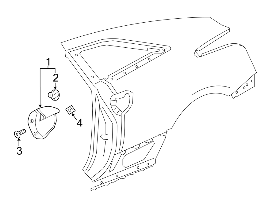 Diagram QUARTER PANEL. EXTERIOR TRIM. for your Chevrolet Suburban   