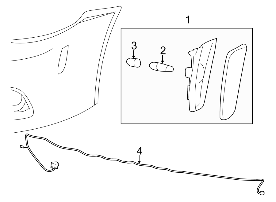 Front lamps. Wheels. Side marker lamps.