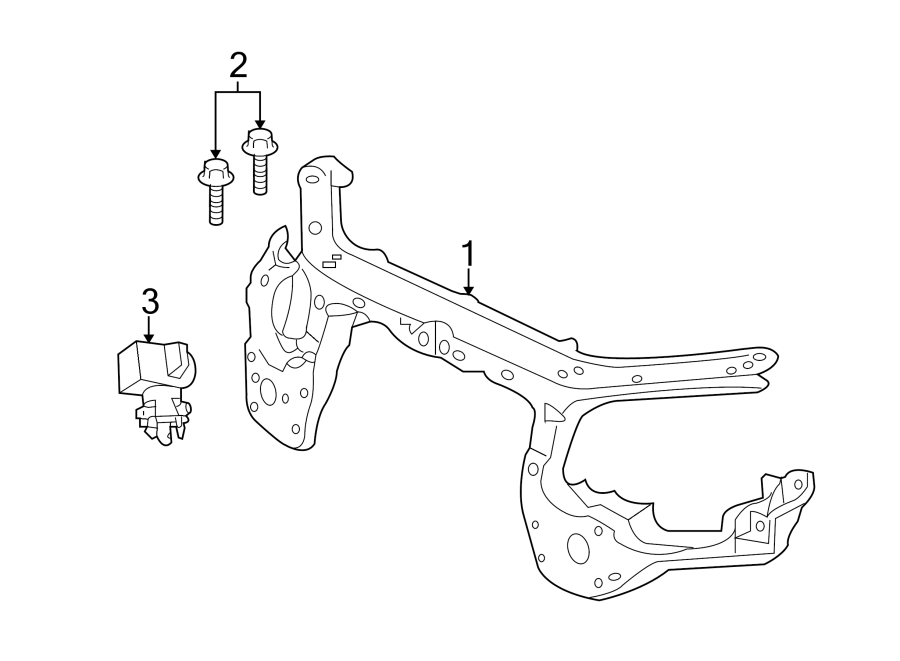 Diagram RADIATOR SUPPORT. for your 2021 Chevrolet Suburban  High Country Sport Utility  