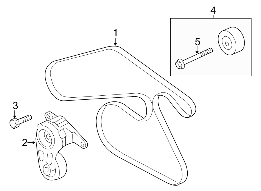 Diagram BELTS & PULLEYS. for your Cadillac