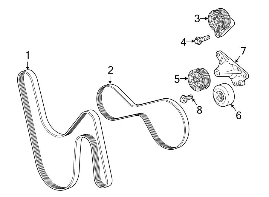 Diagram BELTS & PULLEYS. for your 2015 Buick Regal   