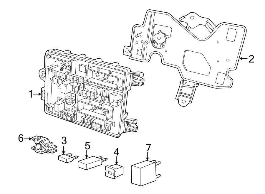 Diagram FUSE & RELAY. for your 2023 Chevrolet Camaro LT Coupe 2.0L Ecotec M/T 