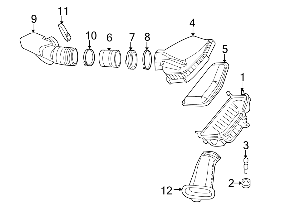 Diagram AIR INTAKE. for your 2016 Chevrolet Spark 1.4L Ecotec M/T LS Hatchback 