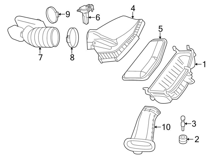 Diagram AIR INTAKE. for your 2017 Chevrolet Spark 1.4L Ecotec M/T LT Hatchback 