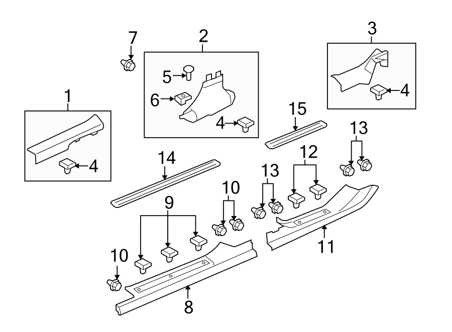 7Pillars. Rear body & floor. Rocker & floor. Interior trim.https://images.simplepart.com/images/parts/motor/fullsize/CA11555.png