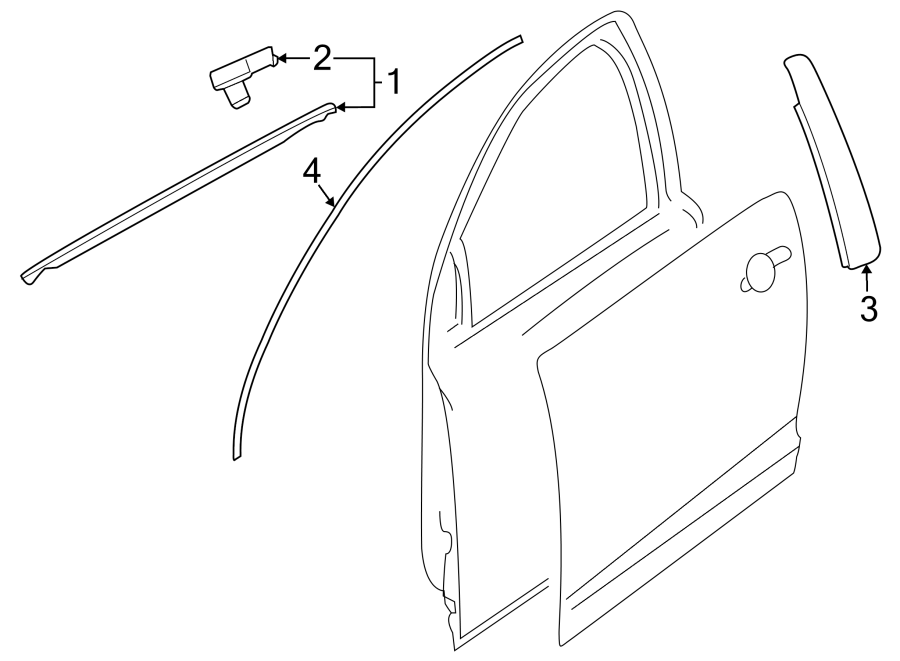 1FRONT DOOR. EXTERIOR TRIM.https://images.simplepart.com/images/parts/motor/fullsize/CA11565.png