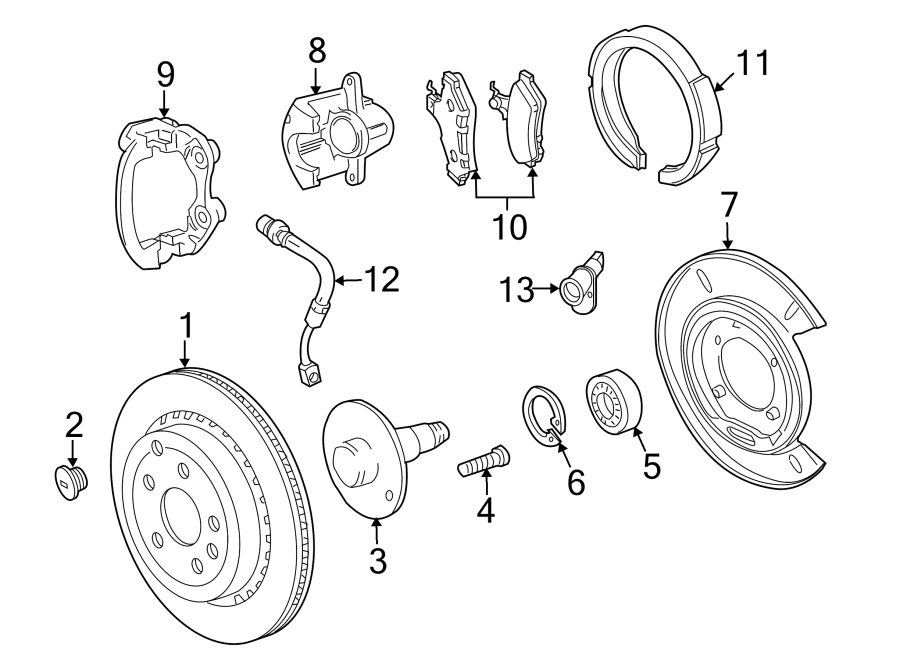 REAR SUSPENSION. BRAKE COMPONENTS.