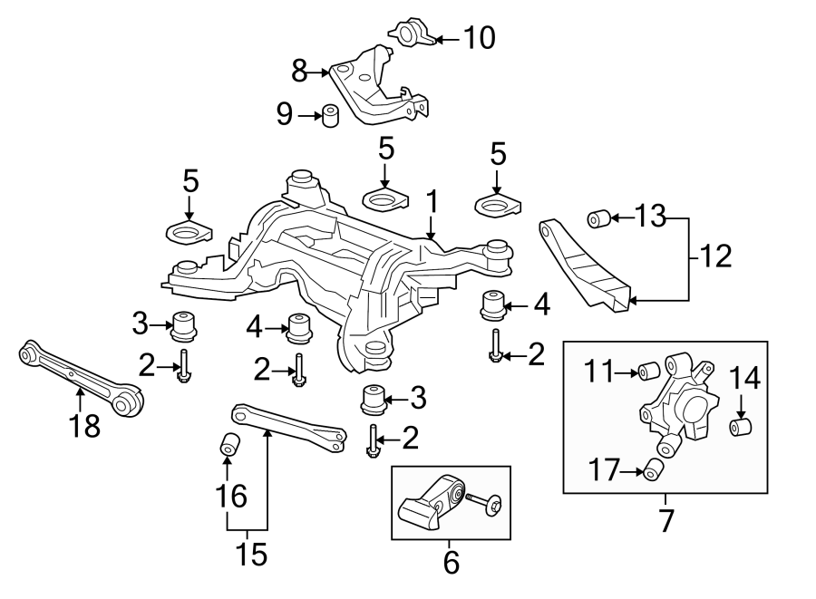 Diagram REAR SUSPENSION. SUSPENSION COMPONENTS. for your 2002 GMC Sierra 2500 HD 8.1L Vortec V8 M/T RWD SL Standard Cab Pickup Fleetside 