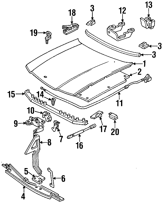 HOOD & COMPONENTS. Diagram