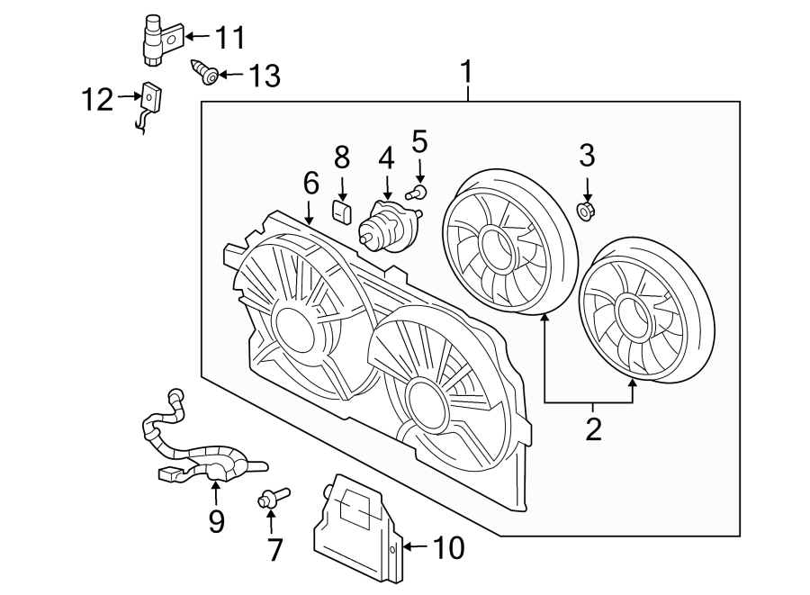 Diagram COOLING FAN. for your 2009 Chevrolet Cobalt   