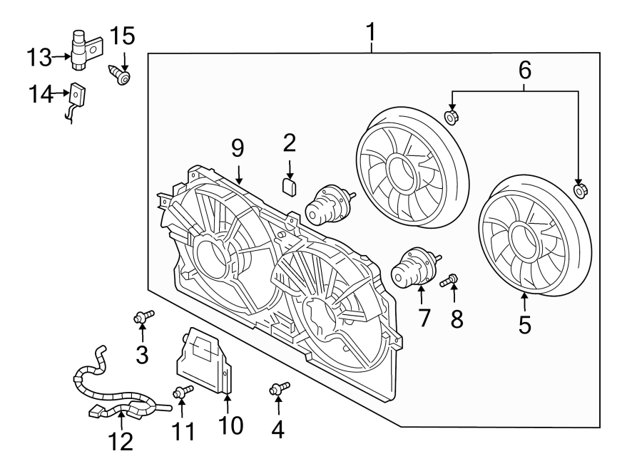 Diagram COOLING FAN. for your 2015 Chevrolet Tahoe    