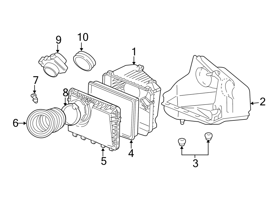 Diagram ENGINE / TRANSAXLE. AIR INTAKE. for your 2016 Chevrolet Spark  LT Hatchback 