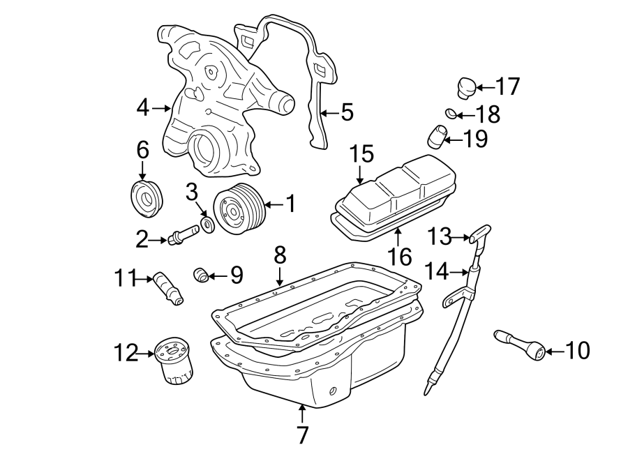 Diagram Engine / transaxle. Engine parts. for your 2005 Chevrolet Equinox   