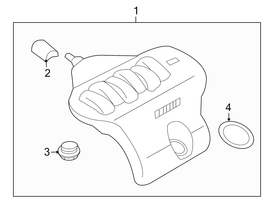 Diagram ENGINE / TRANSAXLE. ENGINE APPEARANCE COVER. for your 2002 Chevrolet Camaro   