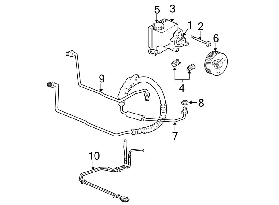 STEERING GEAR & LINKAGE. PUMP & HOSES. Diagram