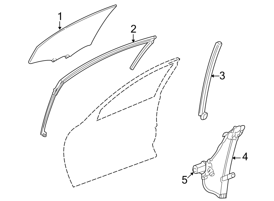 Diagram FRONT DOOR. GLASS & HARDWARE. for your 2019 Chevrolet Spark   