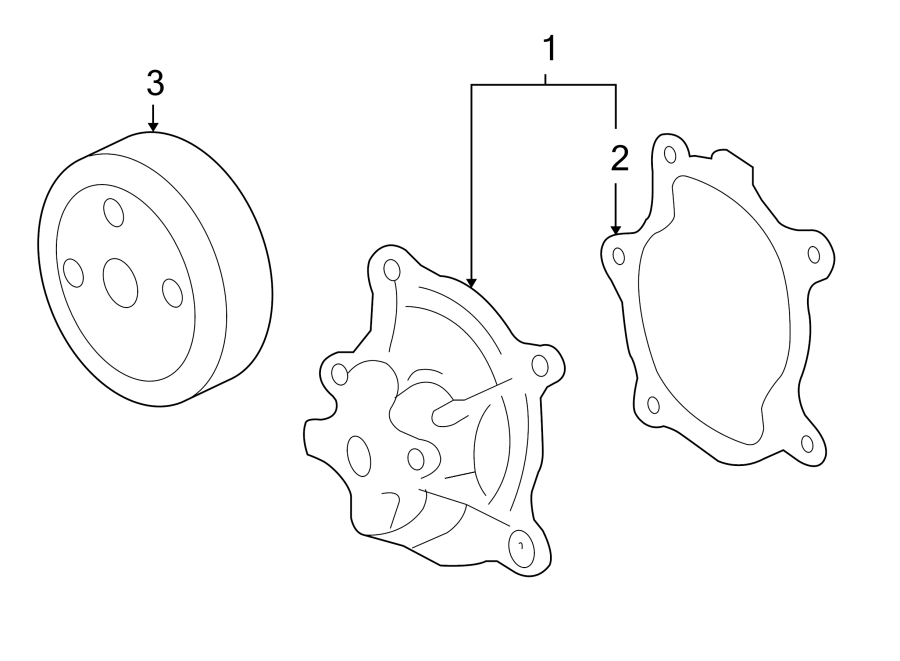 Diagram Water pump. for your 2001 Chevrolet Blazer LT Sport Utility 4.3L Vortec V6 A/T 4WD 