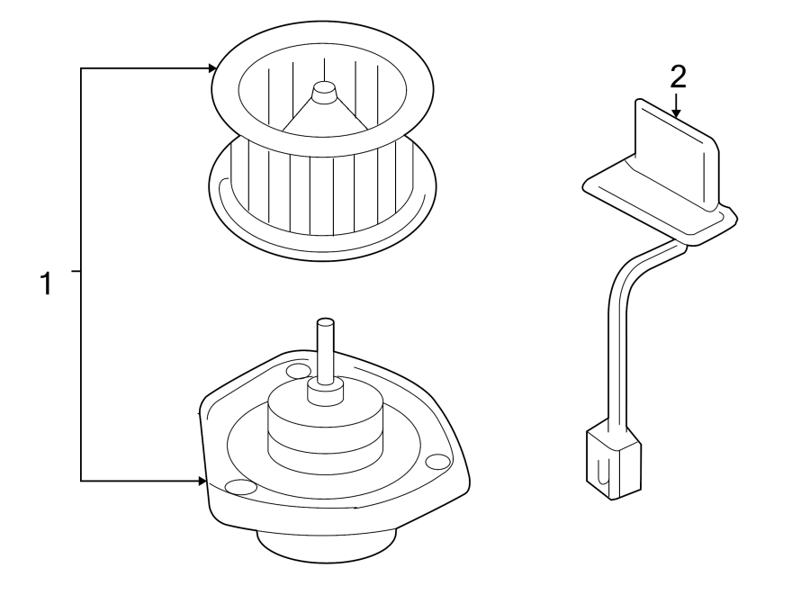 Diagram AIR CONDITIONER & HEATER. BLOWER MOTOR & FAN. for your 2016 Buick Enclave    