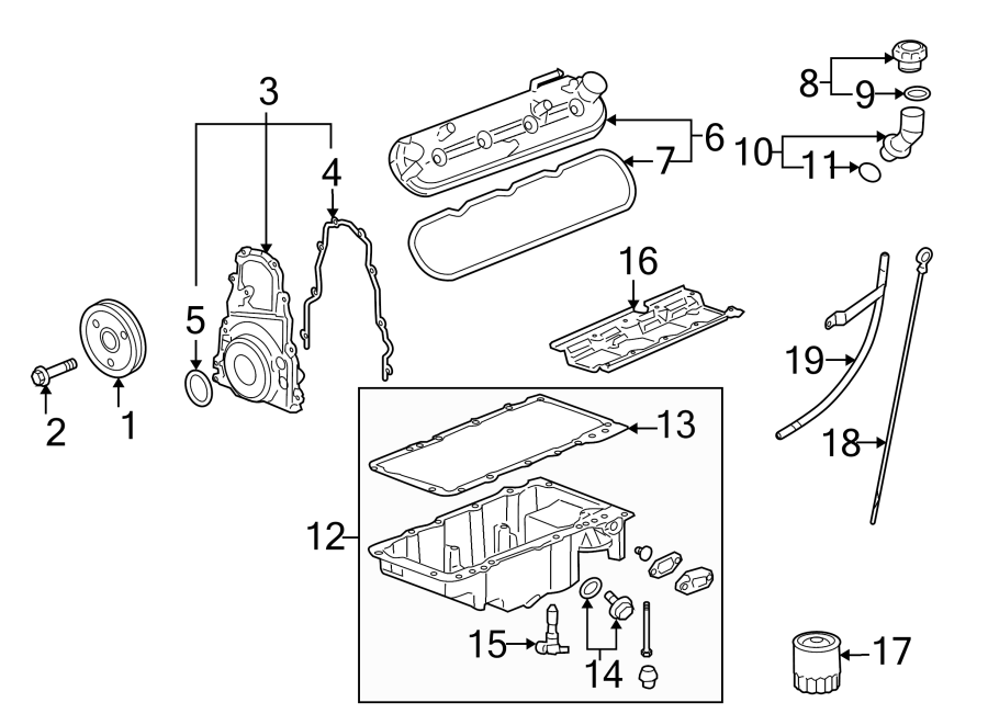 Diagram ENGINE / TRANSAXLE. ENGINE PARTS. for your 2015 Chevrolet Malibu   