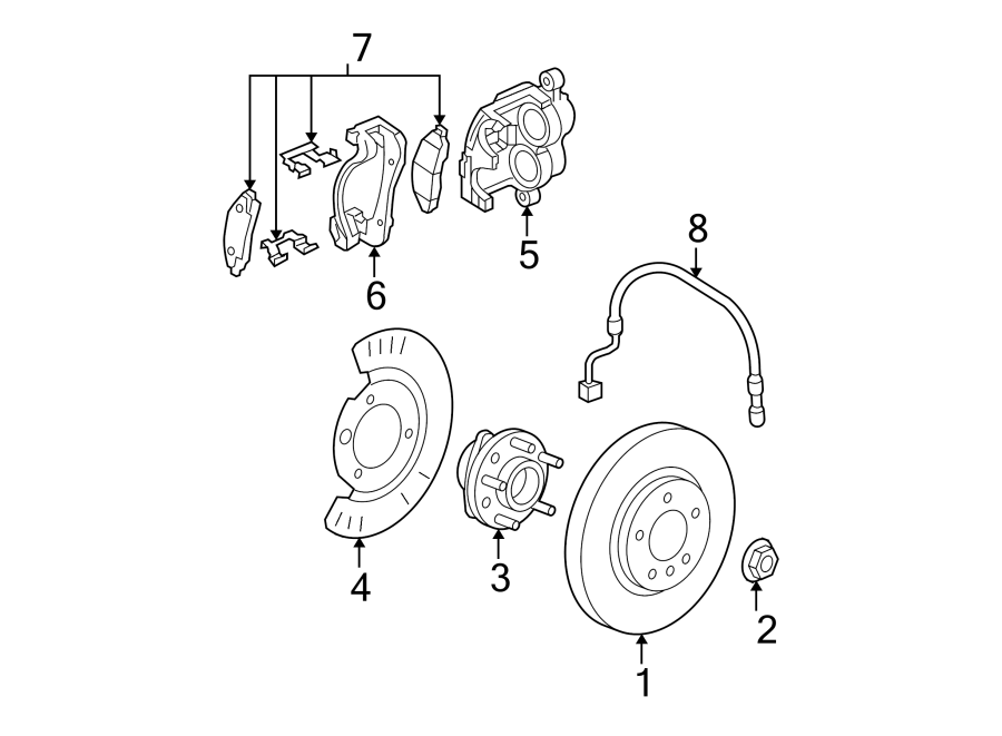 Diagram FRONT SUSPENSION. BRAKE COMPONENTS. for your 2016 Chevrolet Camaro 6.2L V8 M/T SS Convertible 