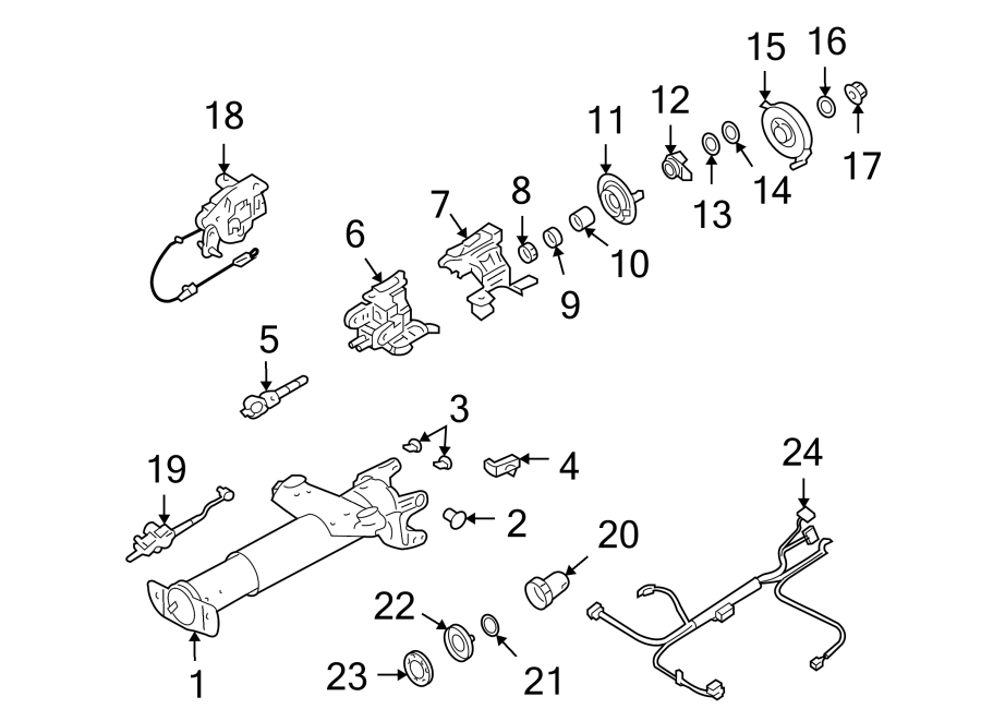 Diagram Steering column. Housing & components. for your 2005 Chevrolet Uplander    