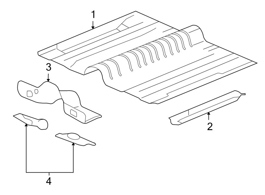 Diagram PILLARS. ROCKER & FLOOR. FLOOR & RAILS. for your 2021 Chevrolet Camaro  LT Coupe 