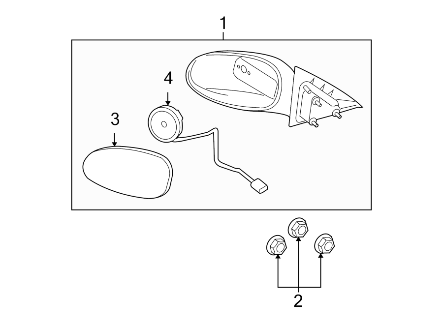 Diagram FRONT DOOR. OUTSIDE MIRRORS. for your Chevrolet Impala  