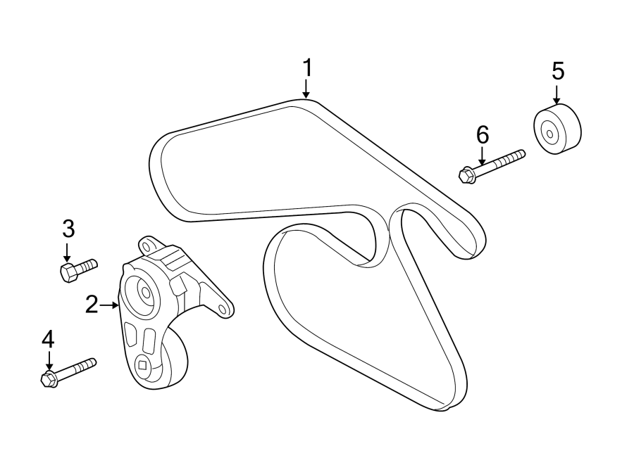 Diagram BELTS & PULLEYS. for your Cadillac