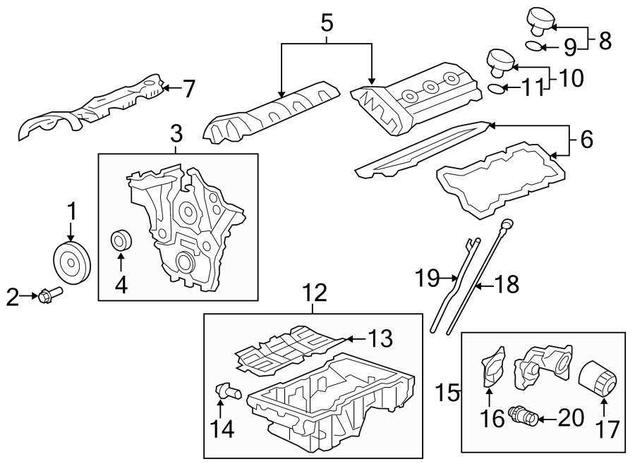 Diagram ENGINE / TRANSAXLE. ENGINE PARTS. for your 2013 Chevrolet Express 3500 Base Standard Cargo Van 6.0L Vortec V8 CNG A/T 