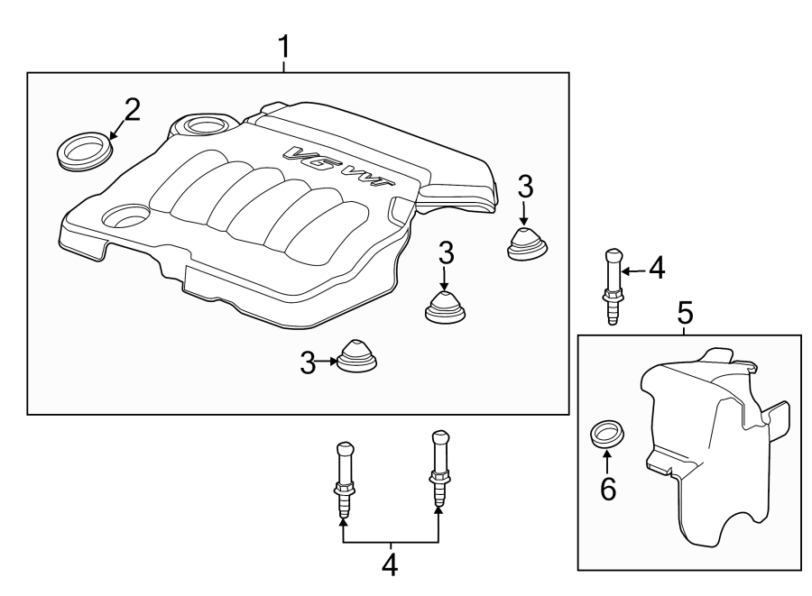 Diagram Engine / transaxle. Engine appearance cover. for your 2023 Chevrolet Camaro   