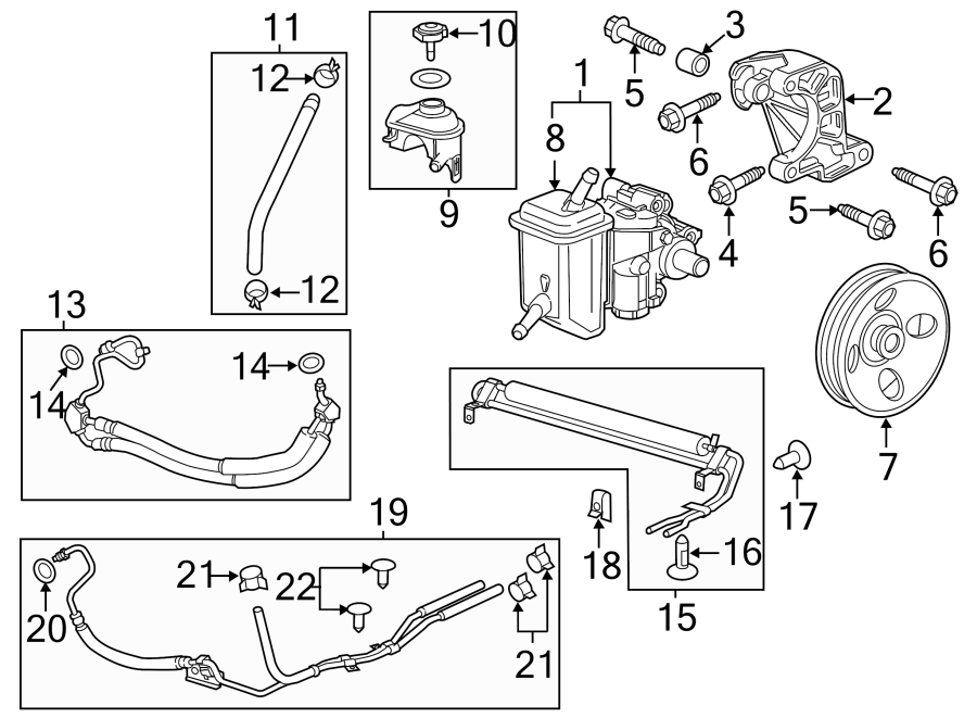 STEERING GEAR & LINKAGE. PUMP & HOSES.