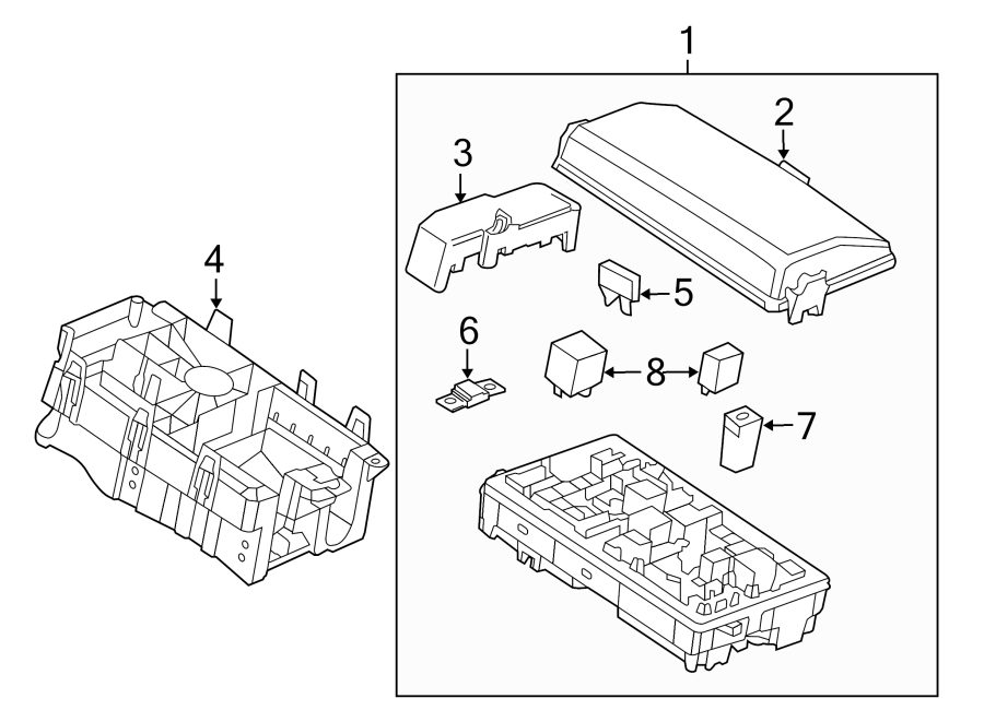 Diagram FUSE & RELAY. for your 2021 Chevrolet Camaro LT Coupe 2.0L Ecotec A/T 