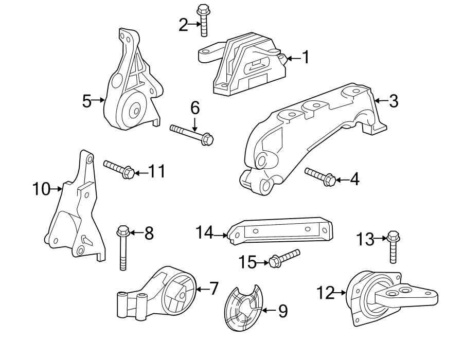 Diagram ENGINE / TRANSAXLE. ENGINE MOUNTING. for your 2012 GMC Sierra 2500 HD 6.0L Vortec V8 A/T 4WD WT Standard Cab Pickup 