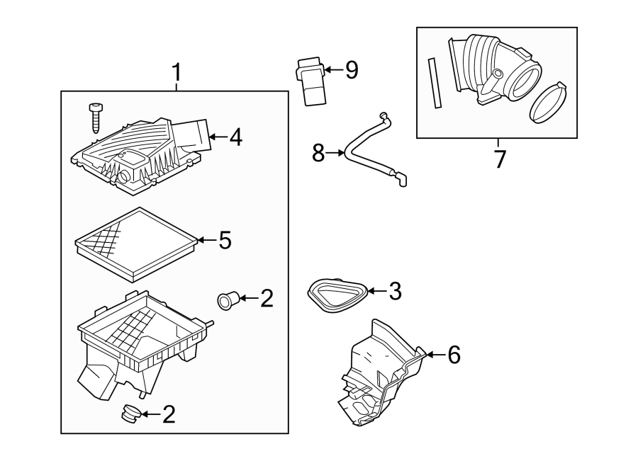 Diagram ENGINE / TRANSAXLE. AIR INTAKE. for your 2016 Chevrolet Spark 1.4L Ecotec CVT LT Hatchback 