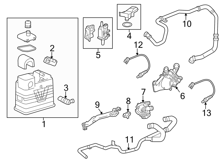 Diagram EMISSION SYSTEM. EMISSION COMPONENTS. for your Chevrolet Impala  