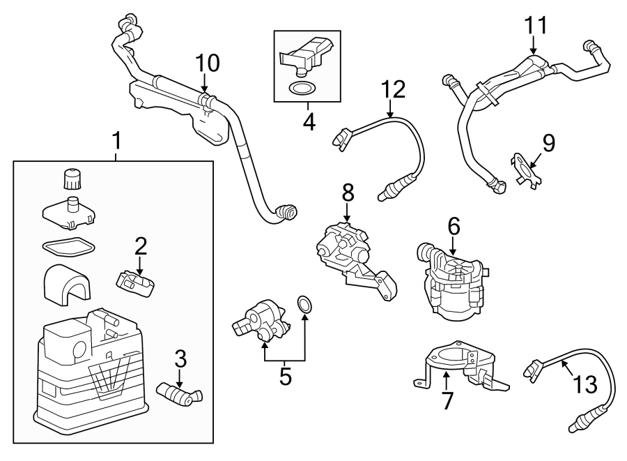 9Emission system. Emission components.https://images.simplepart.com/images/parts/motor/fullsize/CB14340.png