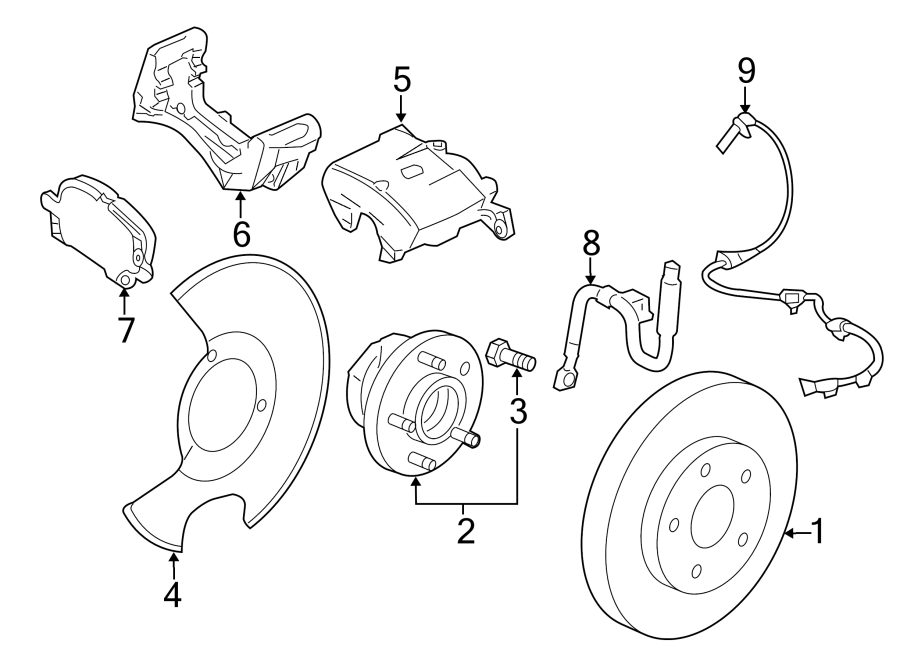 Diagram FRONT SUSPENSION. BRAKE COMPONENTS. for your Chevrolet