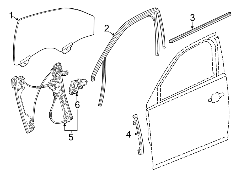 Diagram FRONT DOOR. GLASS & HARDWARE. for your 2014 Chevrolet Spark   