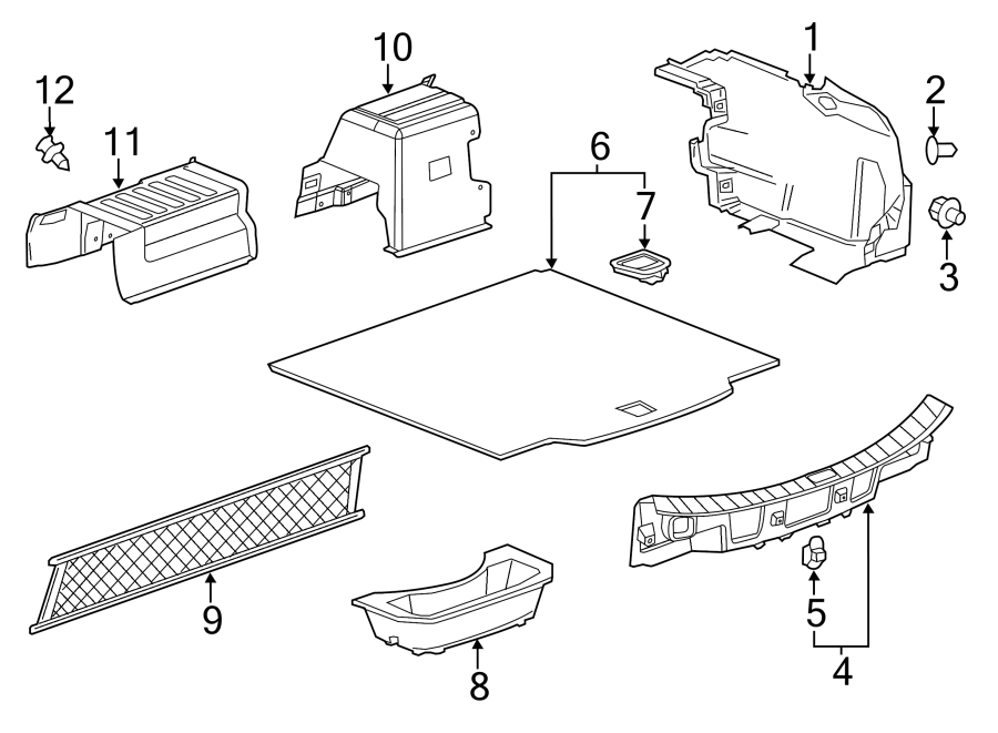 Diagram REAR BODY & FLOOR. INTERIOR TRIM. for your 2013 Chevrolet Silverado   