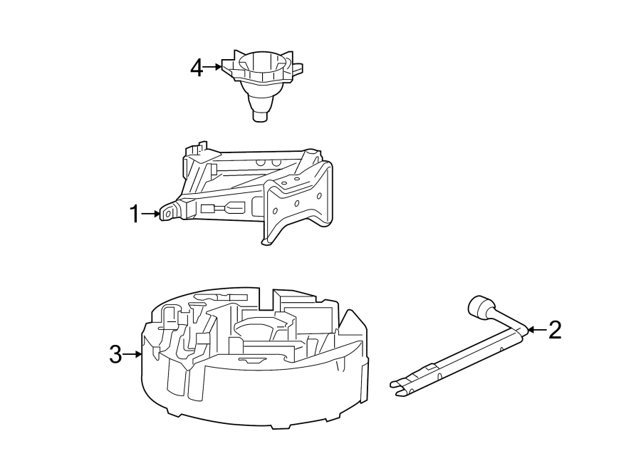 Diagram REAR BODY & FLOOR. JACK & COMPONENTS. for your 2013 Chevrolet Camaro ZL1 Coupe 6.2L V8 M/T 