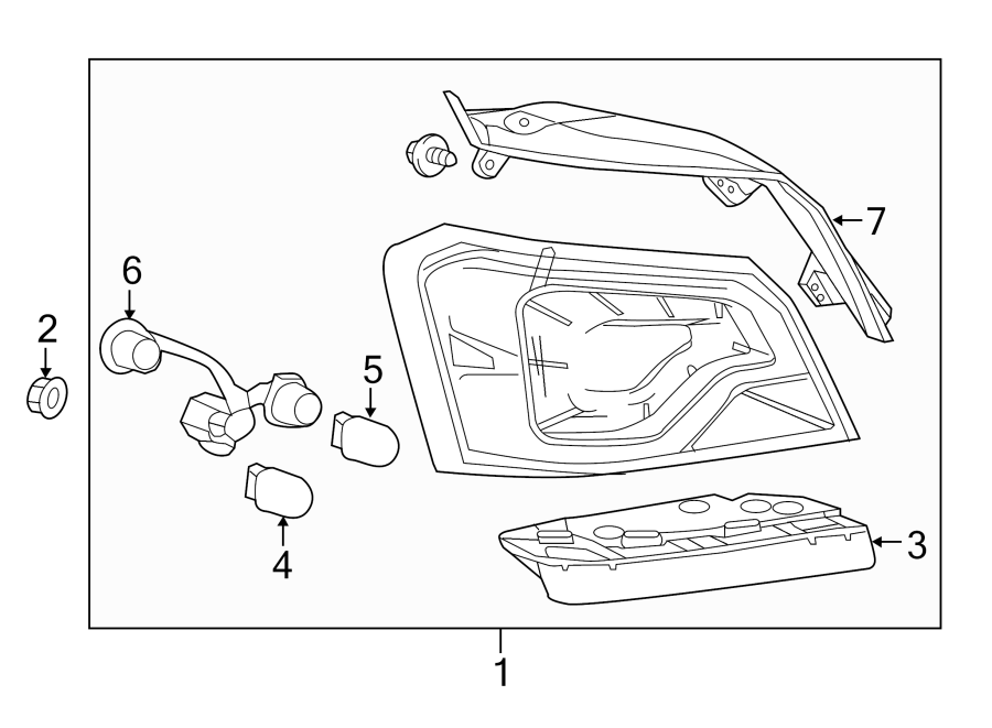 Diagram REAR LAMPS. TAIL LAMPS. for your 2020 Chevrolet Spark  ACTIV Hatchback 