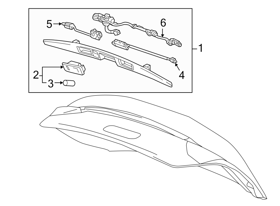 Diagram REAR LAMPS. LICENSE LAMPS. for your 2020 Chevrolet Express 2500   