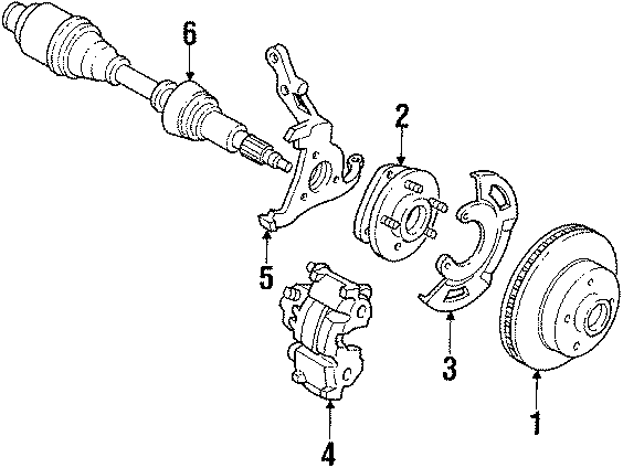 Diagram WHEELS & FRONT SUSPENSION. BRAKE COMPONENTS. DRIVE AXLES. for your 2018 GMC Sierra 2500 HD 6.6L Duramax V8 DIESEL A/T 4WD SLE Extended Cab Pickup Fleetside 