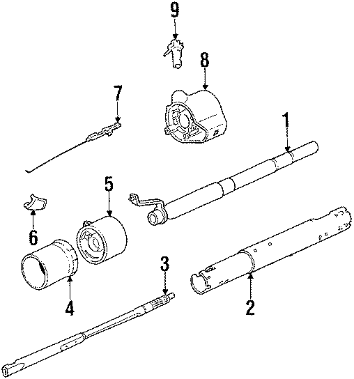 Diagram STANDARD STEERING COLUMN. for your 2018 Chevrolet Spark  LS Hatchback 