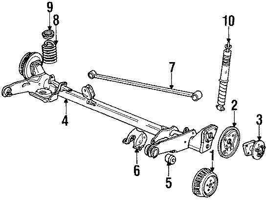 Diagram REAR SUSPENSION. for your 1992 Chevrolet Camaro   