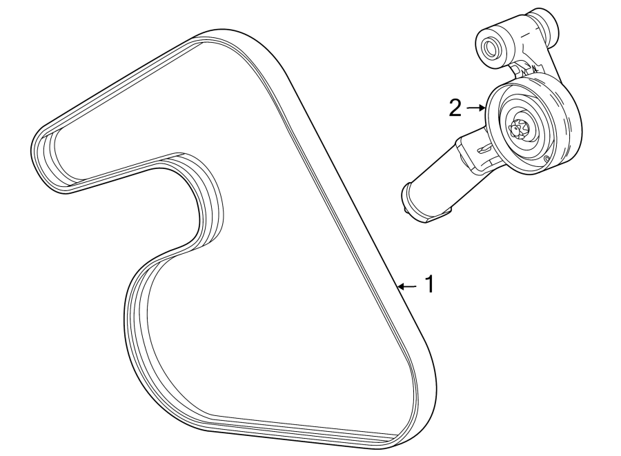 Diagram Pick up box. Belts & pulleys. for your Cadillac Escalade EXT  