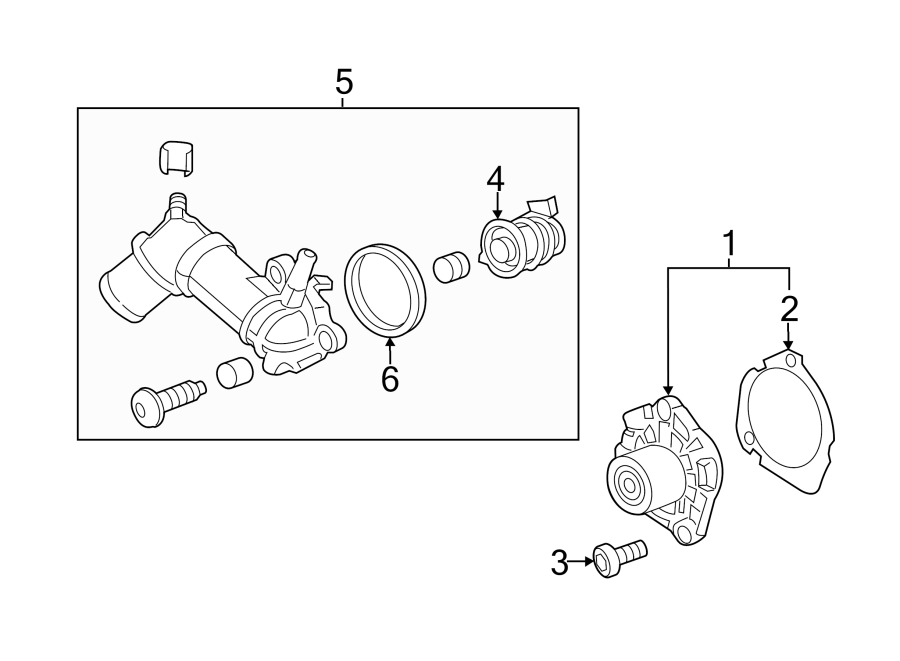 Diagram WATER PUMP. for your 1995 Chevrolet K2500  Base Standard Cab Pickup Fleetside 4.3L Chevrolet V6 A/T 