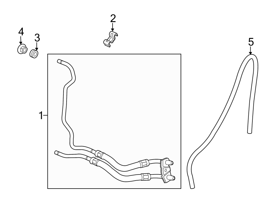 Diagram TRANS OIL COOLER LINES. for your 2021 Chevrolet Silverado 2500 HD WT Standard Cab Pickup Fleetside  