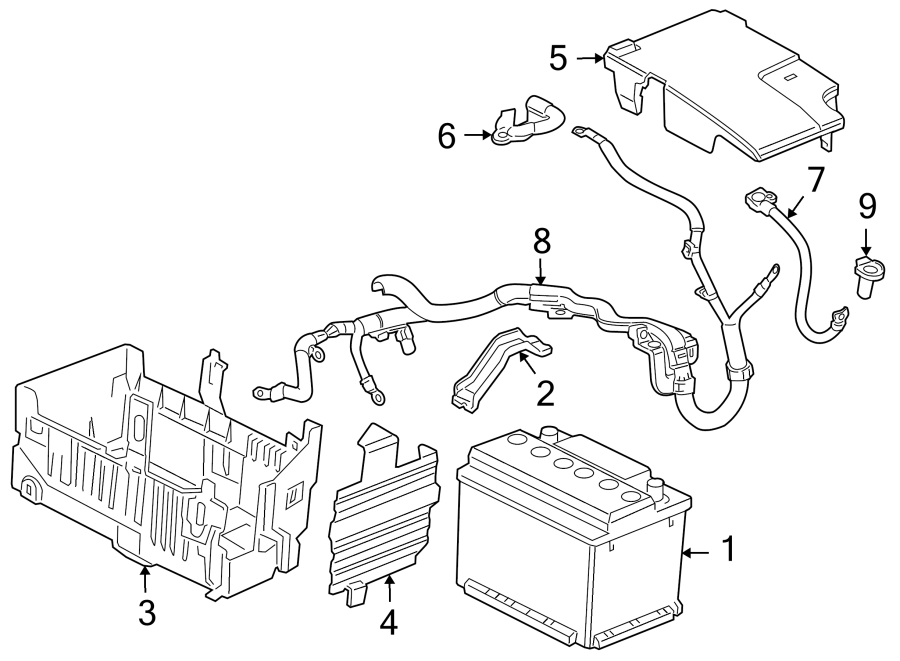 Diagram BATTERY. for your 2006 GMC Sierra 3500 6.0L Vortec V8 M/T 4WD SLT Extended Cab Pickup Fleetside 