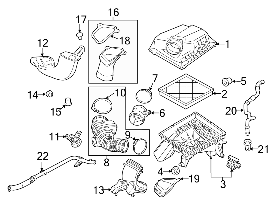 Diagram ENGINE / TRANSAXLE. AIR INTAKE. for your 1996 Buick